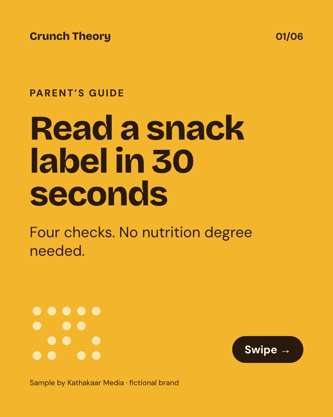 Carousel: read a snack label